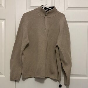 GAP Men's Zip Up Sweater in Tan